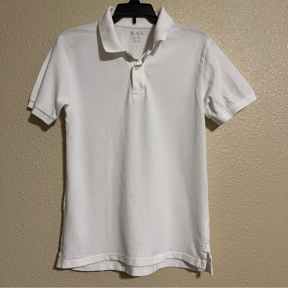 Place Big Boy’s L (10/12) White Polo Short Sleeve Shirt